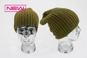 Sticky Baits Olive Knitted Beanie