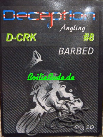 Deception Angling D-CRK Haken mit und ohne Widerhaken