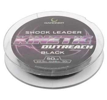 Gardner Tackle Kinetic Outreach Shock Leader Black 50lb