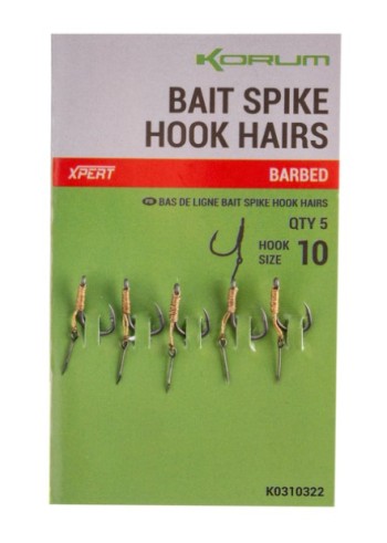 Korum Fishing Bait Spike Hook Hairs Barbed