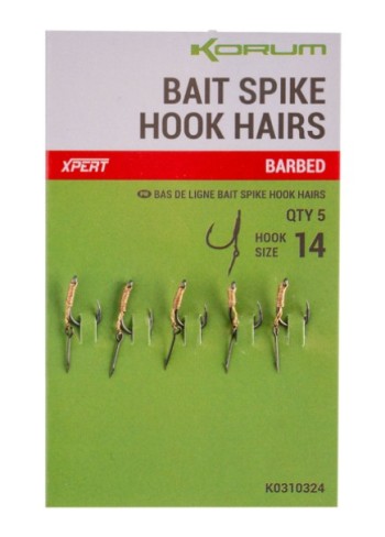 Korum Fishing Bait Spike Hook Hairs Barbed