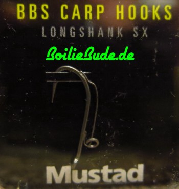 Mustad BBS Longshank Barbed Größe 4, mit Widerhaken