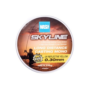 Nash Tackle Skyline Long Distance Casting Mono UV Reflective Yellow
