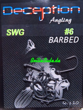 Deception Angling D-SWG Haken mit und ohne Widerhaken