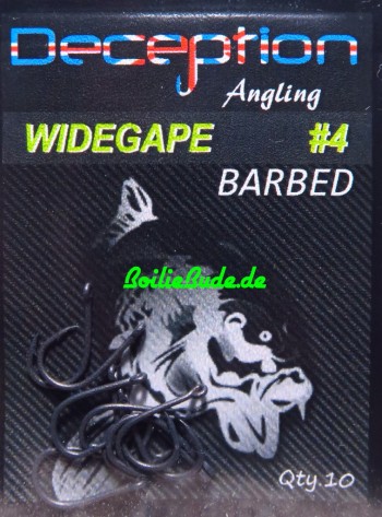 Deception Angling Wide Gape Haken mit und ohne Widerhaken