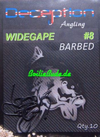 Deception Angling Wide Gape Haken mit und ohne Widerhaken
