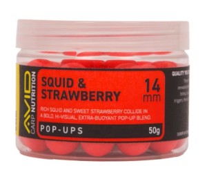 Avid Carp Squid & Strawberry Pop Up´s 14mm