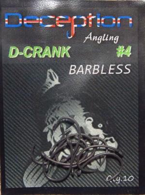 Deception Angling D-CRK Haken Größe 4 ohne Widerhaken