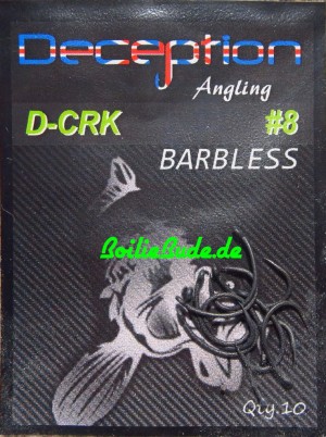 Deception Angling D-CRK Haken Größe 8 ohne Widerhaken