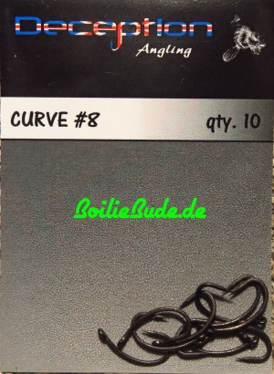Deception Angling Curve Haken Größe 8 ohne Widerhaken