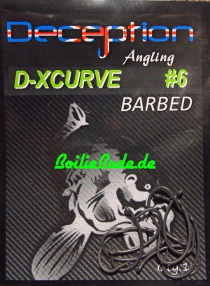 Deception Angling D-XCurve Haken Größe 6 mit Widerhaken