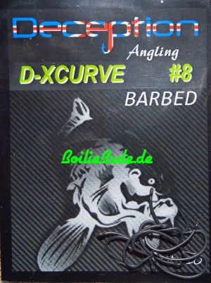 Deception Angling D-XCurve Haken Größe 8 mit Widerhaken