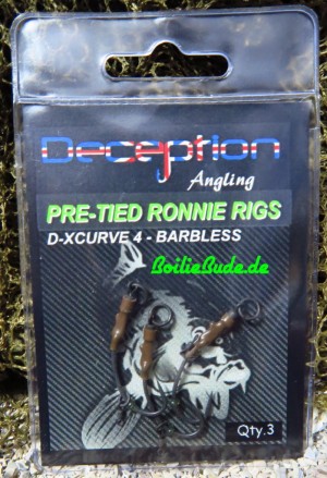 Deception Angling Ronnie Rigs Hakengröße 4 / Barbless (ohne Widerhaken)