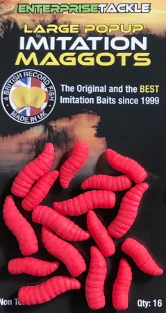 Enterprise Tackle Large Imitation Pop Up Maggots Red
