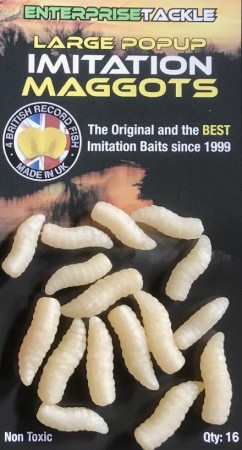 Enterprise Tackle Large Imitation Pop Up Maggots White