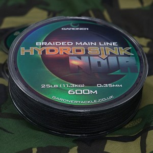 Gardner Tackle Hydro-Sink Noir Braided Mainline 25lb 600m
