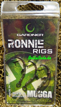 Gardner Tackle Ronnie Rigs Hakengröße 4 / Barbless (ohne Widerhaken)