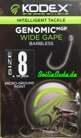 KODEX GenomicMGP Wide Gape Hakengröße 8 / Barbless (ohne Widerhaken)