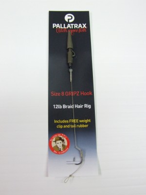 Pallatrax Gripz Hair Rig Braid in 15lbs, Hook Size 6