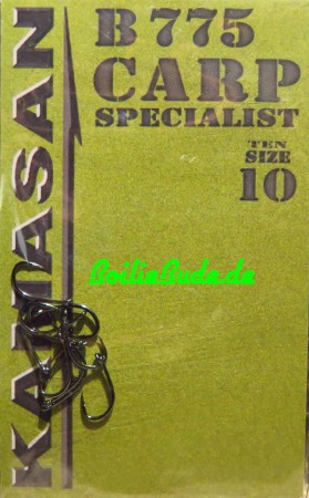 Kamasan Carp Specialist Hook B775 Barbed, Hakengröße 10 / Barbed (mit Widerhaken)