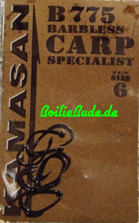 Kamasan Carp Specialist Hook B775 Barbless, Hakengröße 6 / Barbless (ohne Widerhaken)