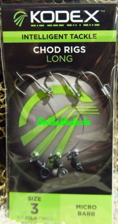 KODEX Long Chod Rigs, Größe 3, 20lb Stärke