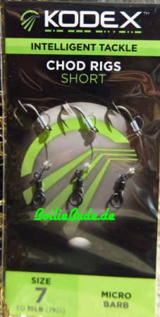 KODEX Short Chod Rigs, Größe 7, 15lb Stärke