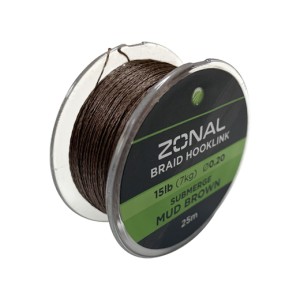 KODEX Zonal Submerge Rig Braid Mud Brown 15lb, 25m-Spule