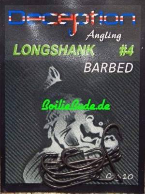Deception Angling Longshank Haken Größe 4 mit Widerhaken