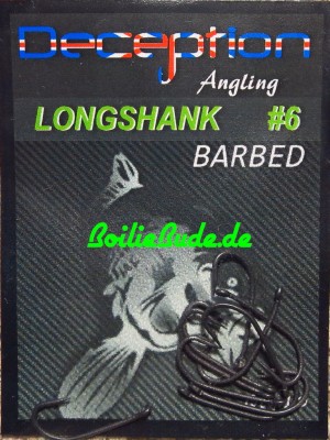 Deception Angling Longshank Haken Größe 6 mit Widerhaken
