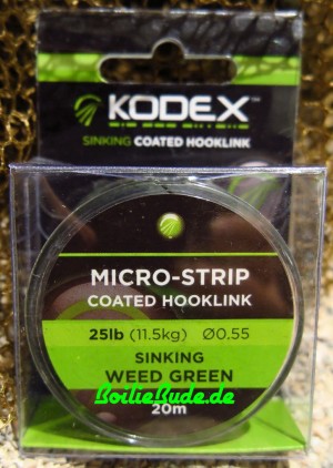 KODEX Micro-Strip Coated Hooklink 25lb, 20m-Spule