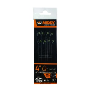 Middy Tackle Q-Curve Method-Wafter Hair Rigs Barbless Hakengröße 16