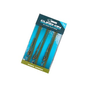 Nash Tackle Cling-On Leadcore Lead Clip Leader Weed Green