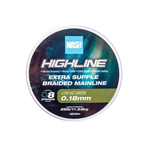 Nash Tackle Highline Extra Supple Braided Mainline Green 25lb