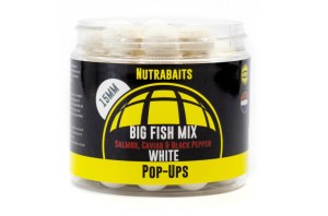 Nutrabaits Salmon, Caviar & Black Pepper Pop Up´s White 18mm