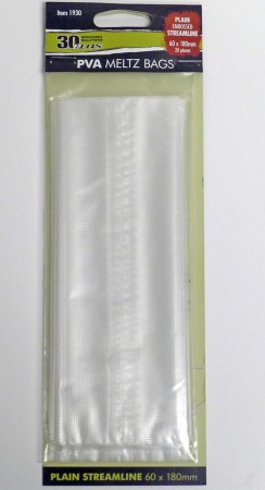 Kodex 30PLUS PVA Meltz Bags - Plain Streamline (60x180mm)