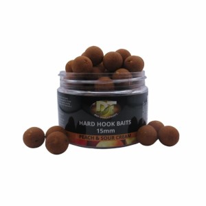 DT Baits Pukka Fish Peach & Sour Cream Hard Hook Baits 15mm