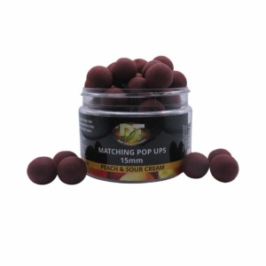 DT Baits Pukka Fish Peach & Sour Cream Matching Pop Up´s 15mm