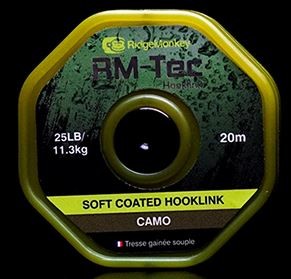 RidgeMonkey RM-Tec Soft Coated Hooklink Camo 25lb