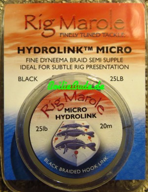 Rig Marole Hydrolink Micro Black in 25lb, 20m