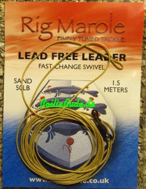 Rig Marole Lead Free Leaders Sand 1.5m, Quick Change Swivel