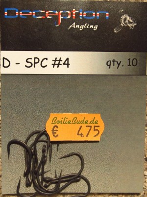 Deception Angling SPC Haken Größe 4 ohne Widerhaken