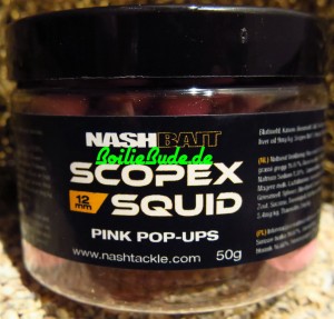 Nashbait Scopex Squid Pink Pop Up´s 12mm, 75gr.