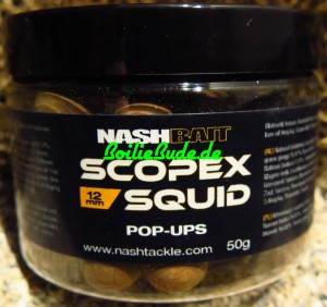 Nashbait Scopex Squid Pop Up´s 12mm, 75gr.