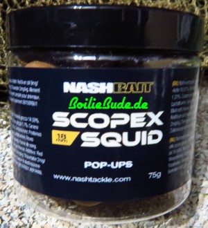 Nashbait Scopex Squid Pop Up´s 18mm, 75gr.