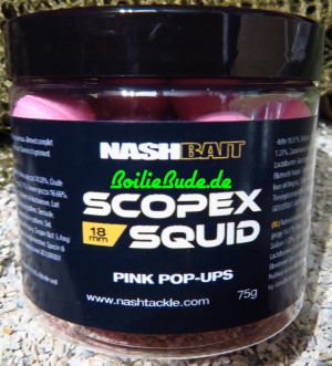 Nashbait Scopex Squid Pink Pop Up´s 18mm, 75gr.