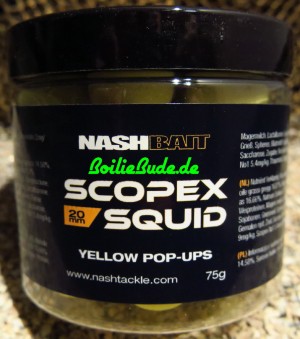 Nashbait Scopex Squid Yellow Pop Up´s 20mm, 75gr.