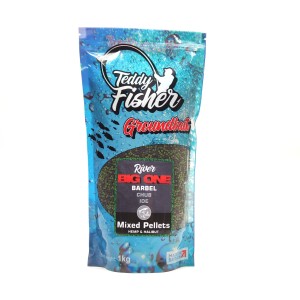 Teddy Fisher River Big One Hemp & Halibut Pellets 2mm, 1kg