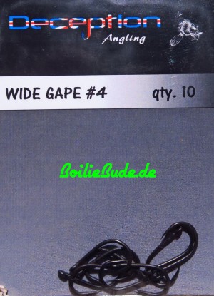Deception Angling Wide Gape Haken Größe 4 Barbless, ohne Widerhaken