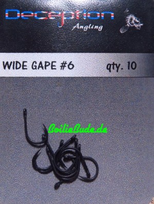 Deception Angling Wide Gape Haken Größe 6 Barbless, ohne Widerhaken